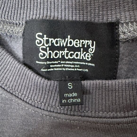 Strawberry Shortcake Long Sleeve Crew Neck Sweatshirt Dk Gray Size Small - Picture 2 of 6